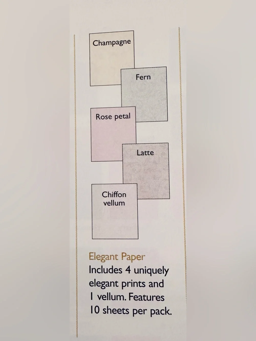 Creative Memories 10x12 Elegant Photo Mounting Paper - 5 colors • 10 sheets